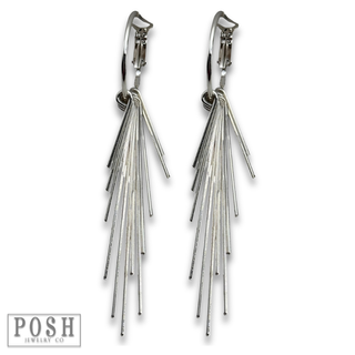 Hoop earring with metal fringe - LC