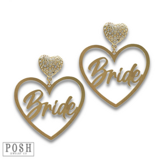 Bride heart earring - LC