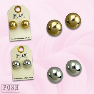 Ball post earring
