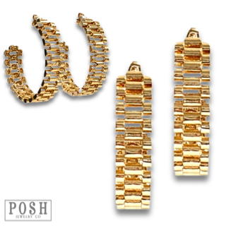 Watch band hoop earring