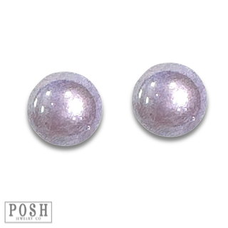 Iridescent pearl bead earring