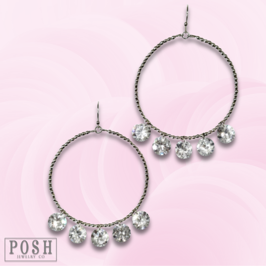 Crystal dangle earring