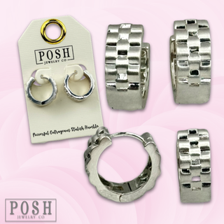 Luxury rolly look hoop earring