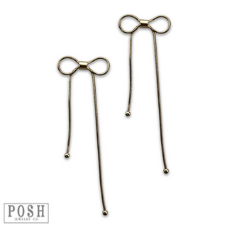 Snake chain bow earring