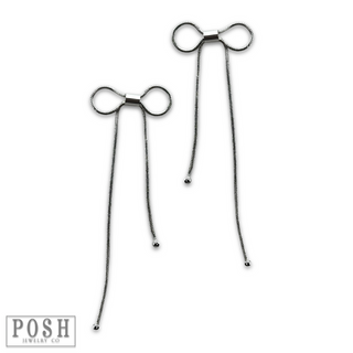 Snake chain bow earring