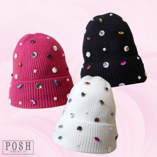 Bejeweled knit beanie, Last call