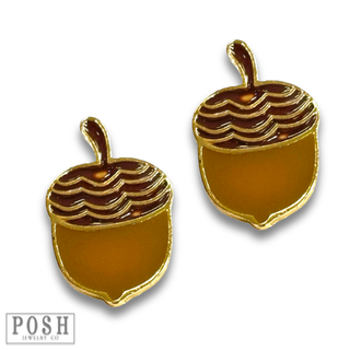 Acorn post earring
