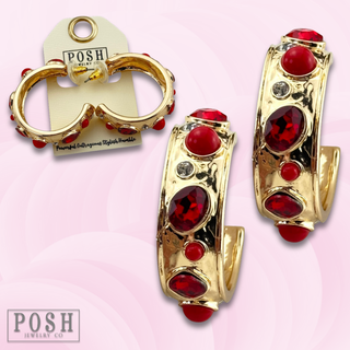 Bling hoop earring