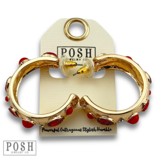 Bling hoop earring