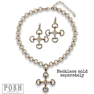 Equestrian snaffle bit earring