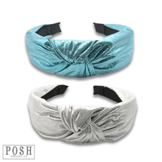 Metallic topknot headband