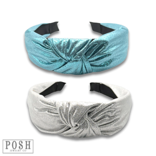 Metallic topknot headband