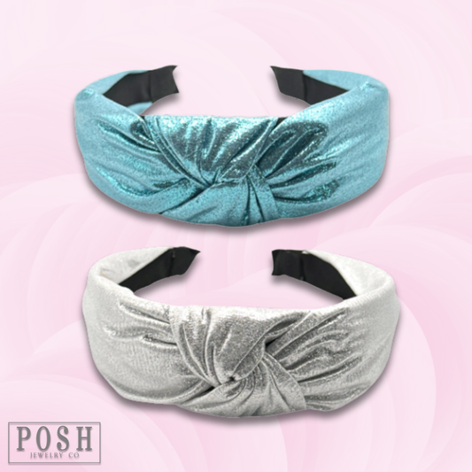 Metallic topknot headband