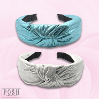 Metallic topknot headband