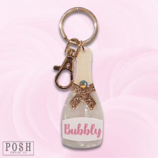 Acrylic bubbly bottle keychain