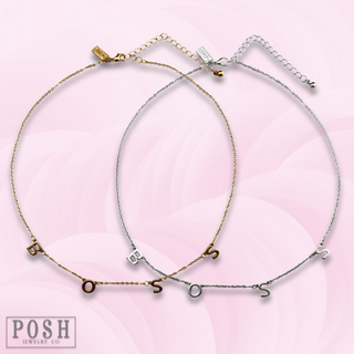 BOSS letter necklace, last call