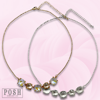 Chain necklace with round stones, last call