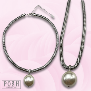 Pearl drop necklace - LC