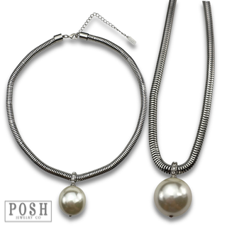 Pearl drop necklace - LC