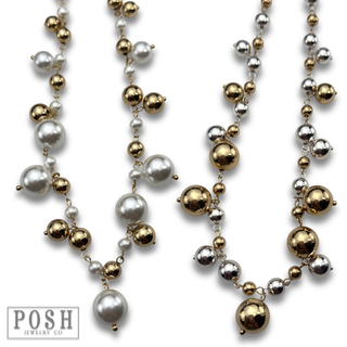 Bead drop bubble necklace