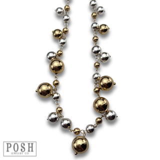 Bead drop bubble necklace