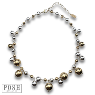 Bead drop bubble necklace