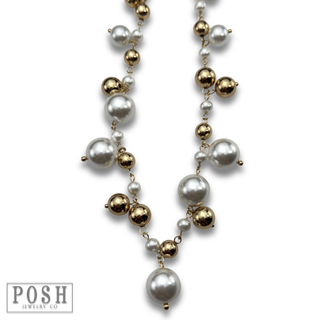 Bead drop bubble necklace