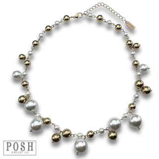 Bead drop bubble necklace