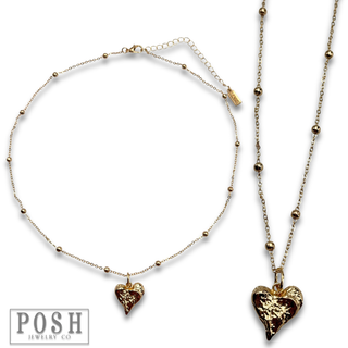 Gold heart necklace