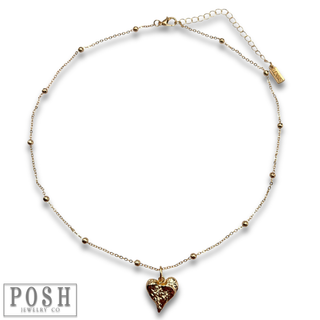 Gold heart necklace