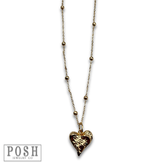 Gold heart necklace