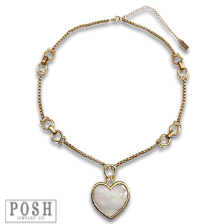 Mother-of-Pearl heart charm necklace