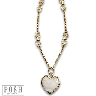 Mother-of-Pearl heart charm necklace