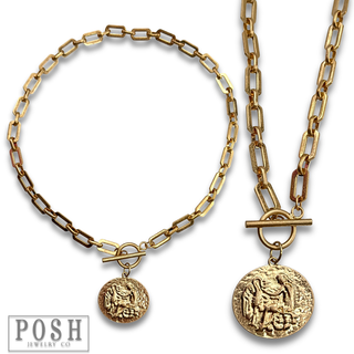 Gold coin necklace