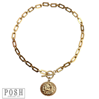 Gold coin necklace