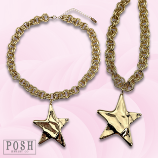 Jumbo star pendant necklace