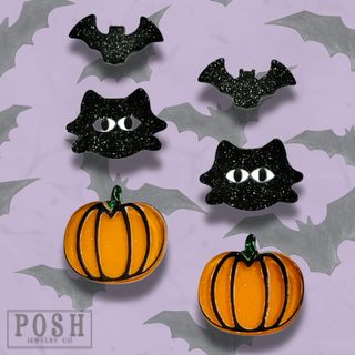 Halloween post earring set - LC