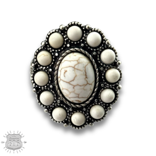 Oval stone stretch ring, last call