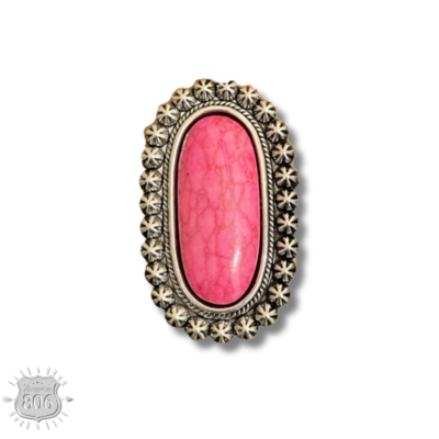 Large oval adjustable ring