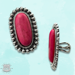 Large oval adjustable ring