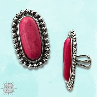 Large oval adjustable ring