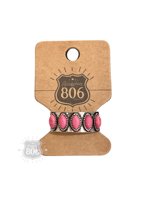 Pink stone ring