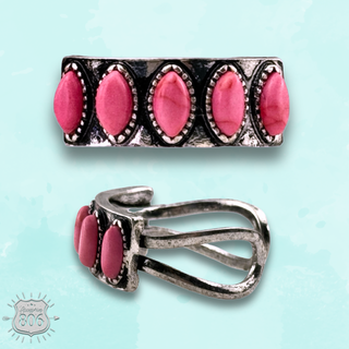 Pink stone ring
