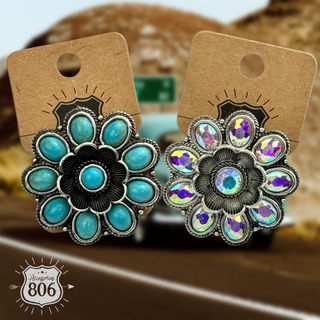 Western flower shape ring