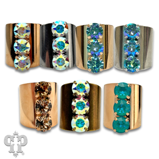 Austrian crystal adjustable statement ring