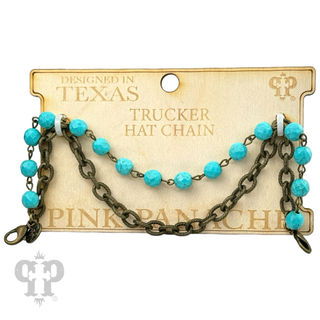 Trucker hat double chain decoration