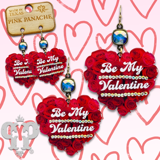 Be My Valentine charm earring