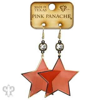 Acrylic star earring with Austrian crystal