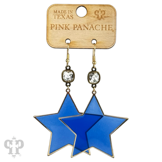 Acrylic star earring with Austrian crystal