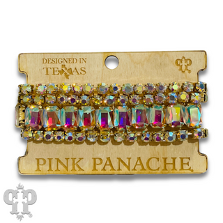 Four strand mixed rhinestone bracelet, two sizes